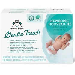 Newborn Diapers Mama Bear 120 Count