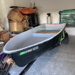 14’ Skiff W/trailer   Title In Hand 