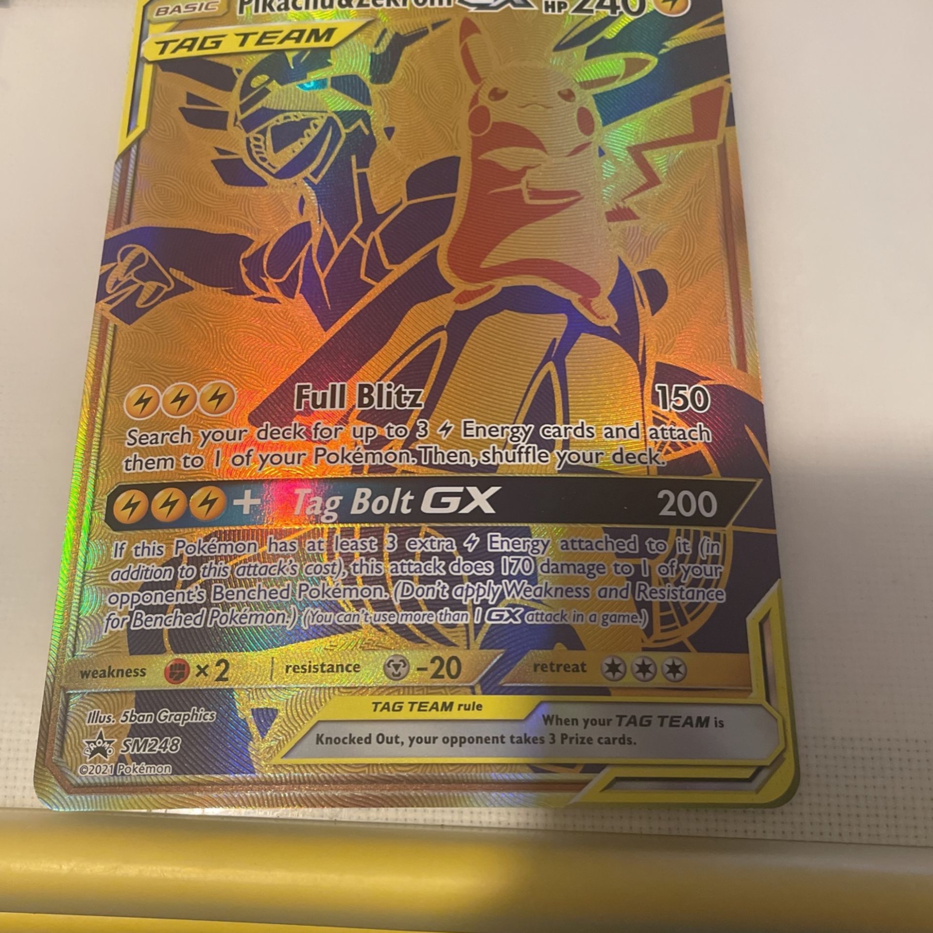 Pokémon Pikachu&Zekrom GX Jumbo Promo SM248