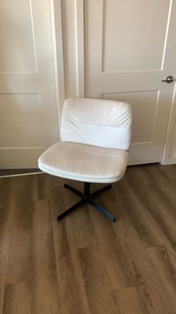 Wide white comfy chair