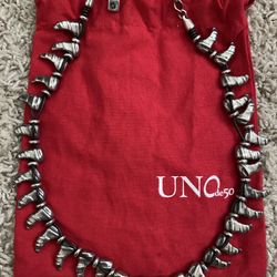 Uno de 50 Unisex Men Women Silver Necklace Shark Tooth NWT Made In Spain Rare Find 
