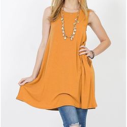 Mustard Sleeveless Tunic Size S