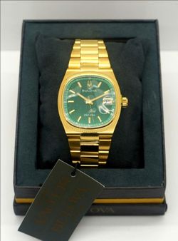 Bulova Super Seville Quartz Green Dial Men's Watch 97B237