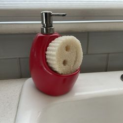 Red Soap Dispensor