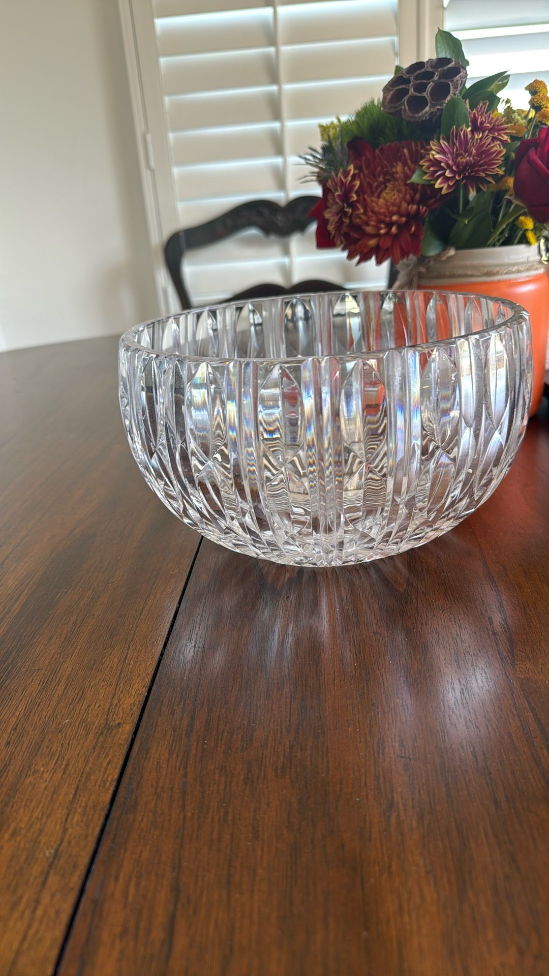 Vintage Waterford Crystal Cut Glass Bowl 9 1/4