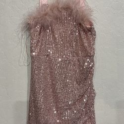 Sequin Fur Dress