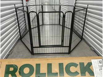 Brand New FXW Rollick Adjustable Dog PlayPen 8 Panels 32" High Metal Door Collapsible Outdoors