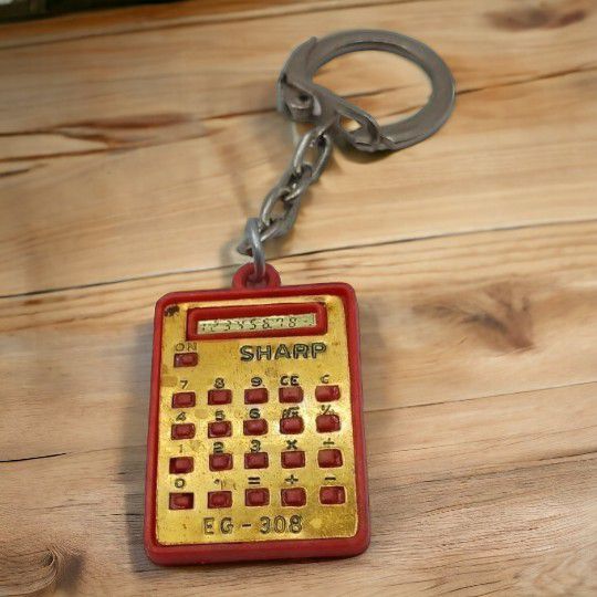 80's Sharp calculator keychain