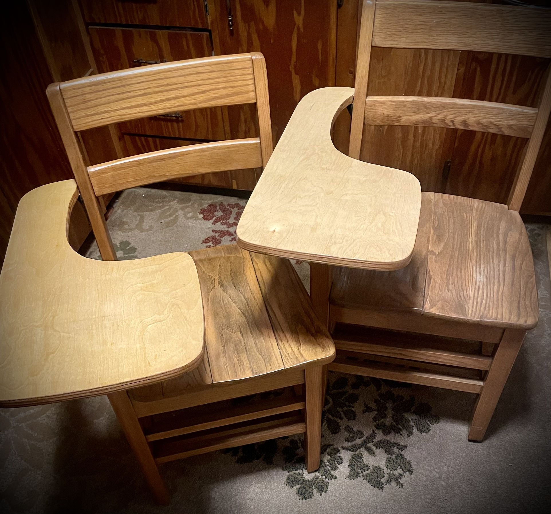 Antique American School Desk Chairs