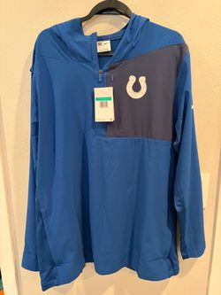 Nike Men's Indianapolis Colts Royal Sideline Dri-Fit Half-Zip Pullover Size (XL)