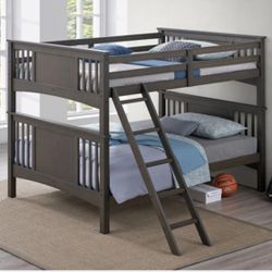 Full Bunk Bed Frame With Mattresses 