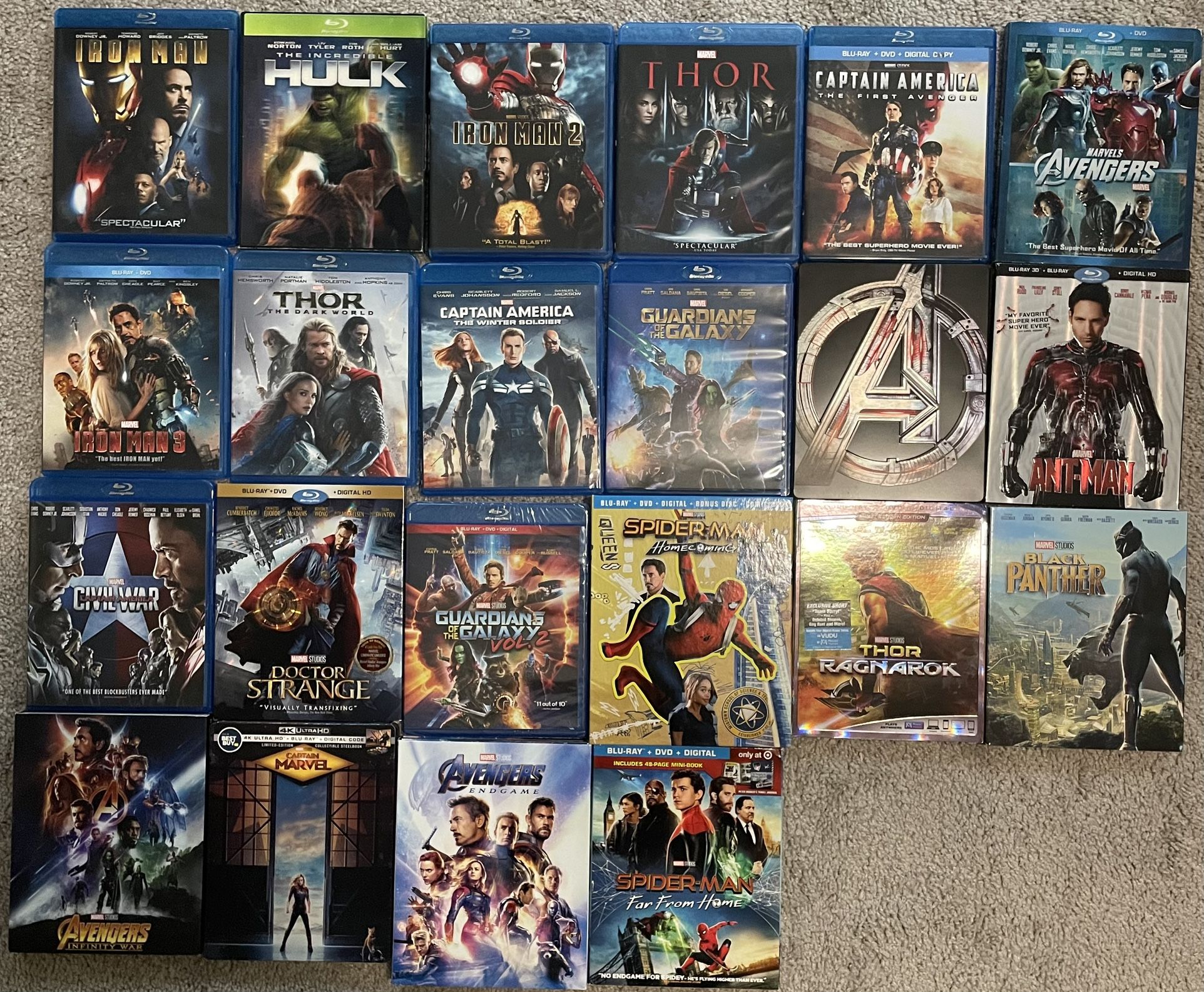 Marvel Cinematic Universe - Infinity Saga Collection Blu Rays