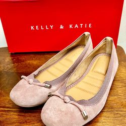 Kelly & Katie Flats Women’s Perri Ballet Delicate Suede Mauve/Blush