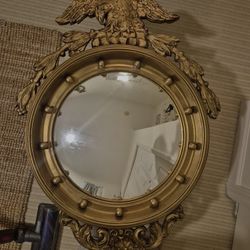 Antique Federal Eagle Convex Mirror 