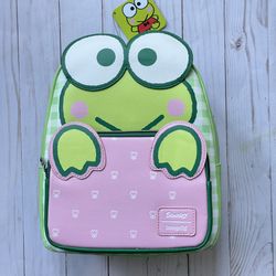 Loungefly Keroppi 3D Gingham Mini Backpack
