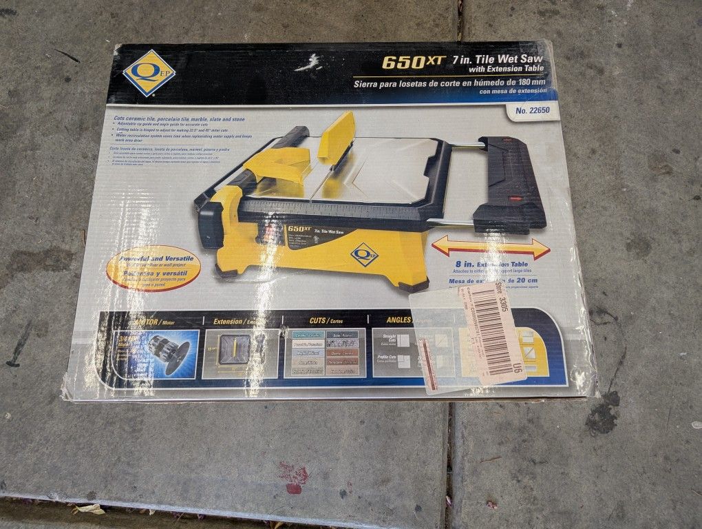 New QEP 650xt Wet Tile Saw