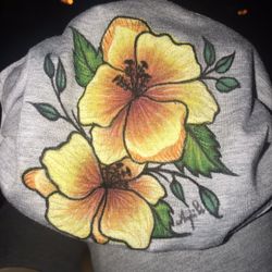 Hand drawn and painted masks