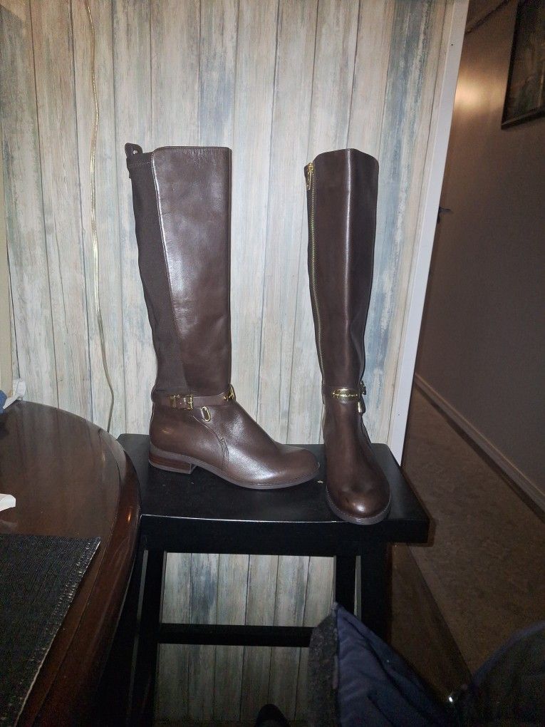 Michael Kors Arley Stretch Boot Dark Coffee