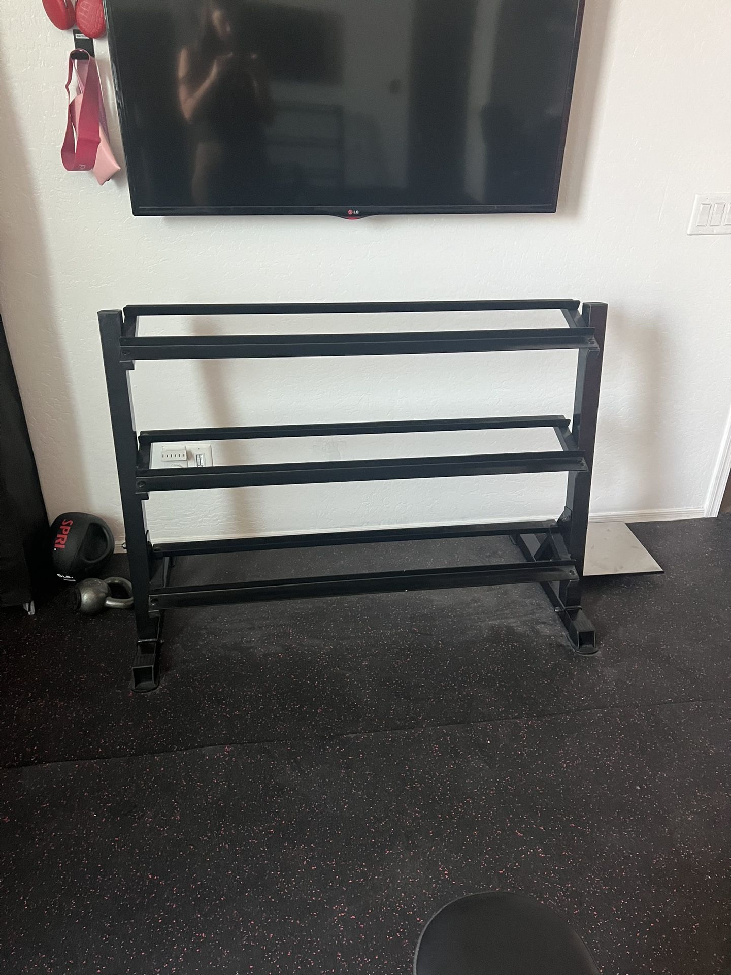 CAP Barbell 3 Tier Dumbbell Rack, 51", Black (RK-14A)