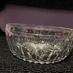 Vintage Heavy Glass Bowl 