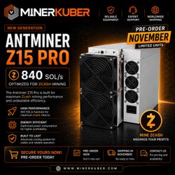 Antminer Z15 pro 840 k/sol