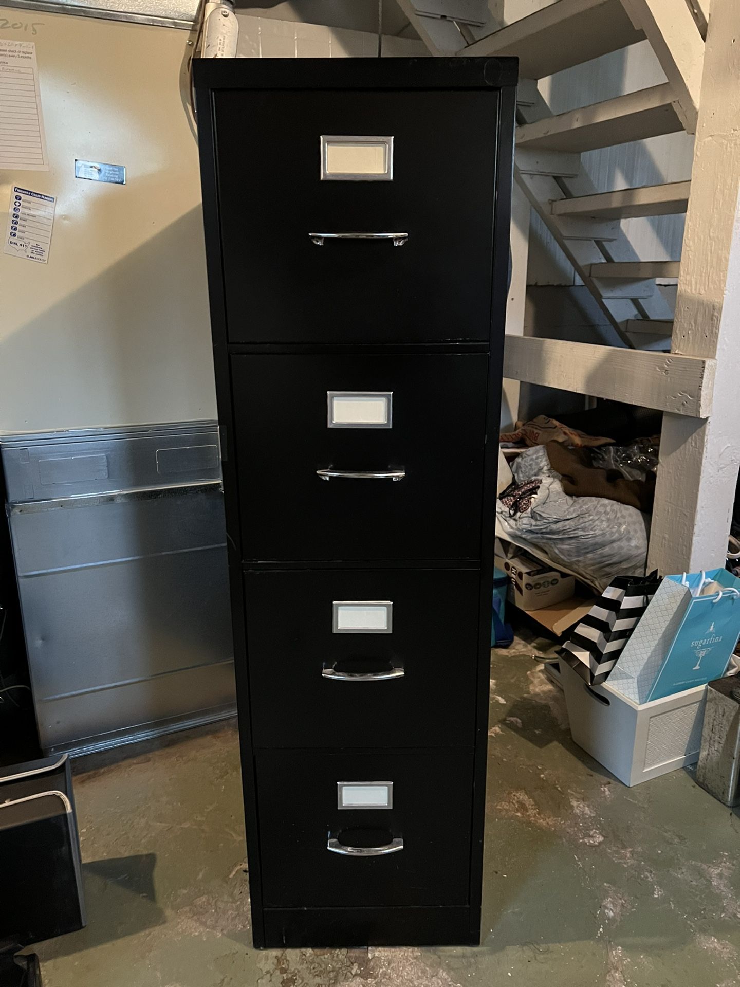 Black File Cabinet