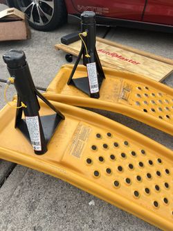 4 Ton Jack Stands An Hardly Used Truck Ramps An A Sled