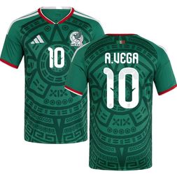Men Adidas Mexico Alexis Vega #10 FIFA Soccer World Cup 2026
