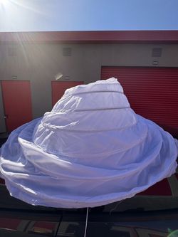 White Hoop Skirt Petticoat Crinoline
