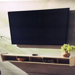 MODERN WALKER EDISON FLOATING MOUNTED MINIMALLIST STAND FOR TVS UP TO 70 INCH COASTER OAK…ITEM IS ASSE