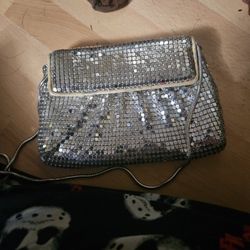 Silver Cocktail Bag With Chain