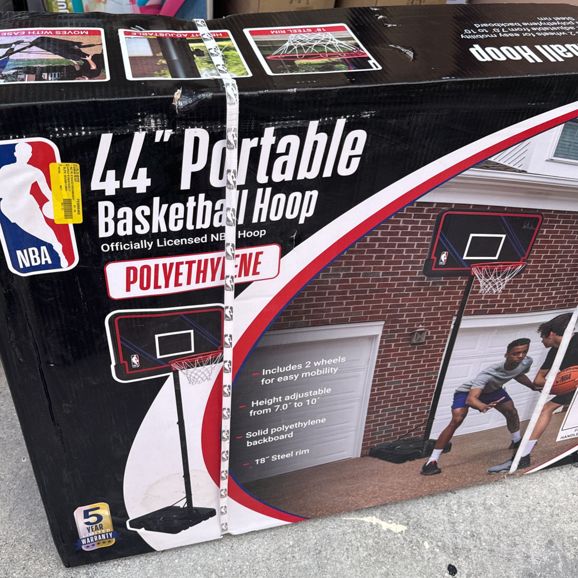 44” Portable Basketball Hoop