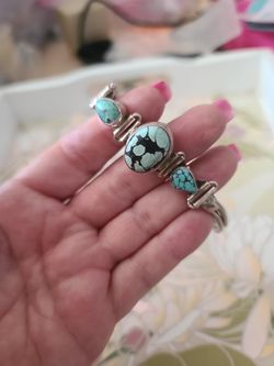 Vintage Turquoise And Silver Bracelet ,was $150 Marked Down AVAILABLE