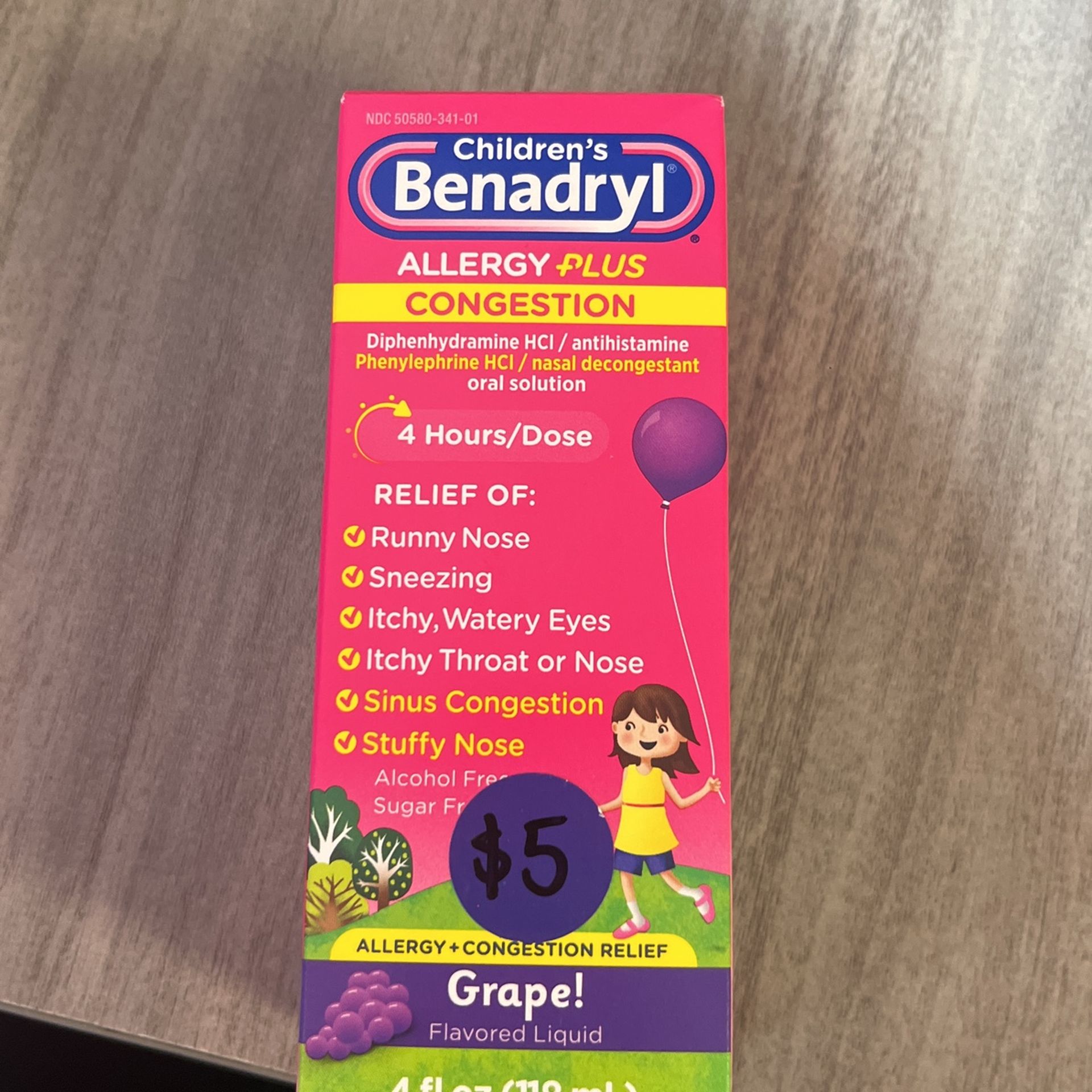 Children’s Benadryl/Children’s Allergy $5 Each