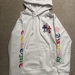 white chrome hearts hoodie size large