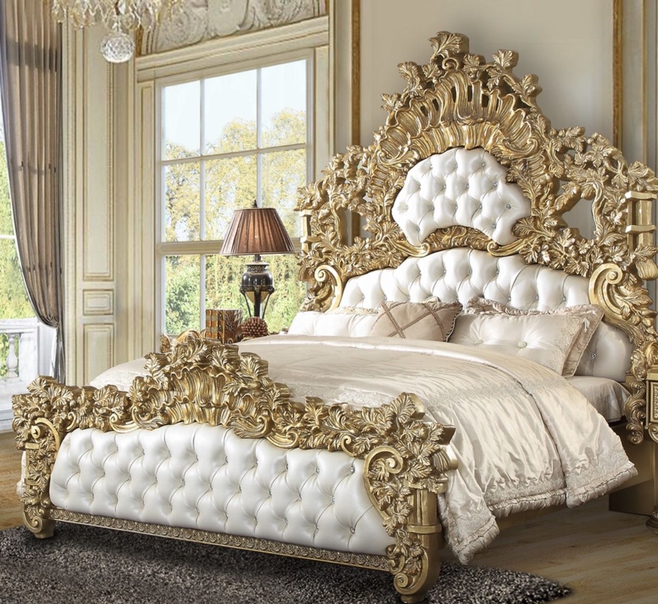GOLD & WHITE bougie 🤑 Bedroom SET