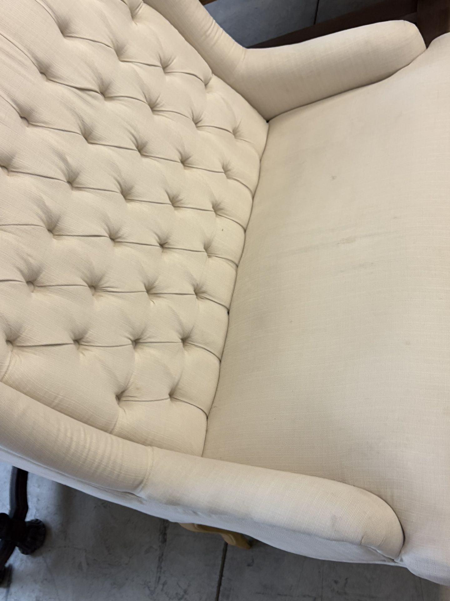 Grettle Linen Highback Settee