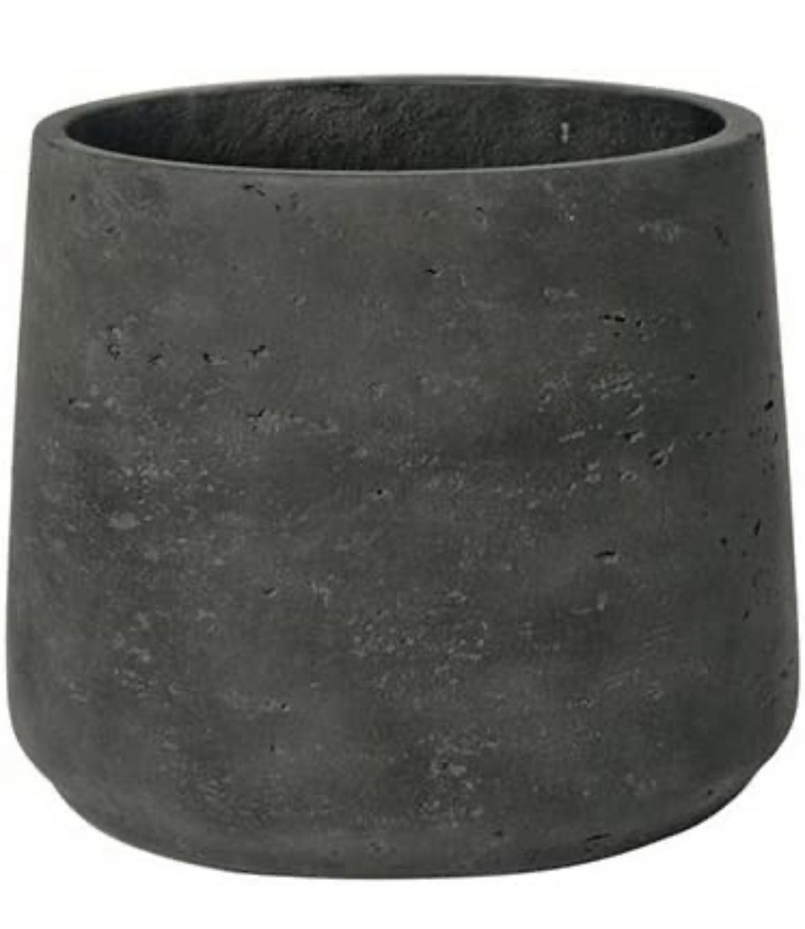 B-17 Black Washed Fiberstone Planter indoor and outdoor Flower Pot 8"H x 9"W - by Pottery Pots