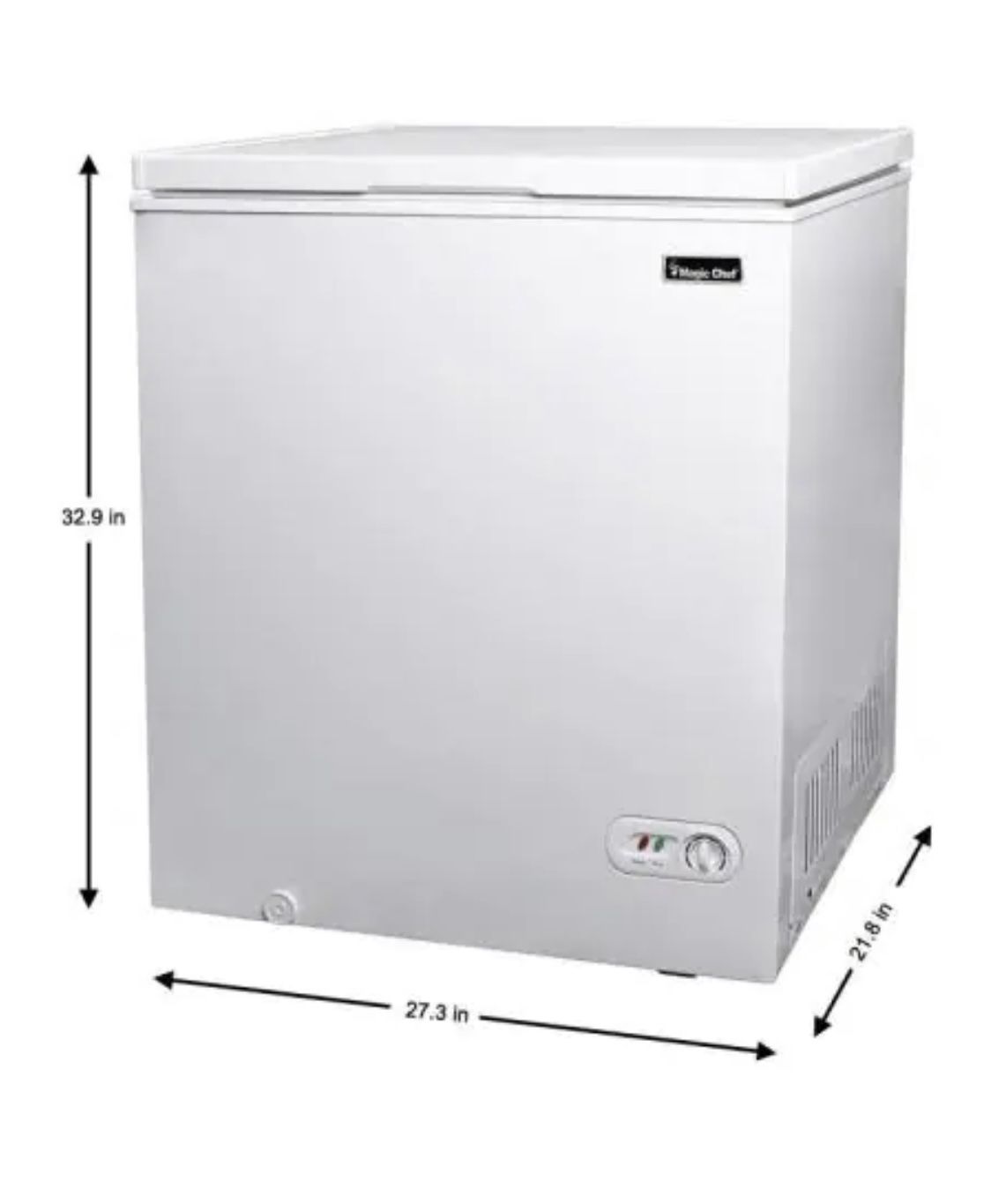 HMCF5W2 White Magic Chef Ice chest box 5.2 Cubic Feet Garage Freezer