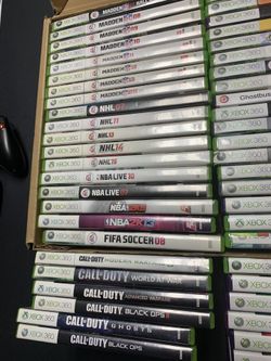 50 Xbox Games/Console/Kinect/2 Controllers/Headphones And Wires