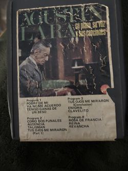 AgustÃn Lara Su Piano Su Voz Y Sus Canciones 8 Track Tape