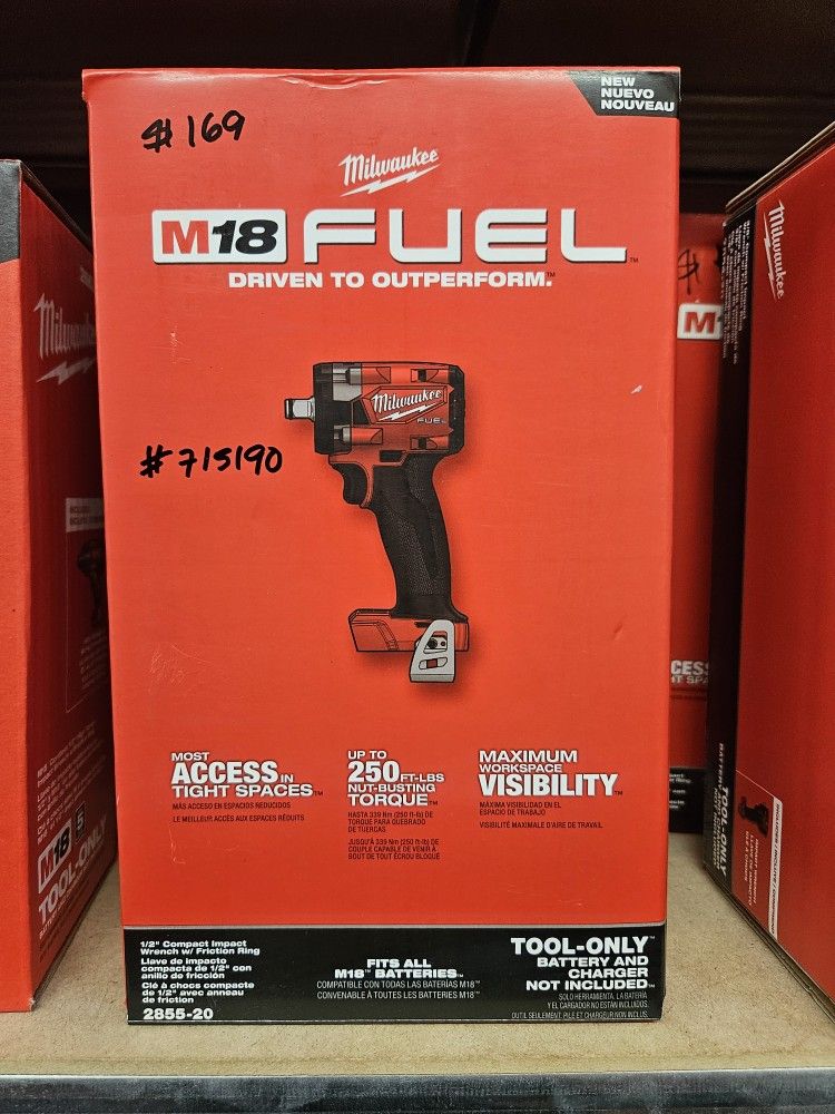 MilwaukeeM18 FUEL GEN 18V Lithium Ion Brushless Cordless 1/2 in