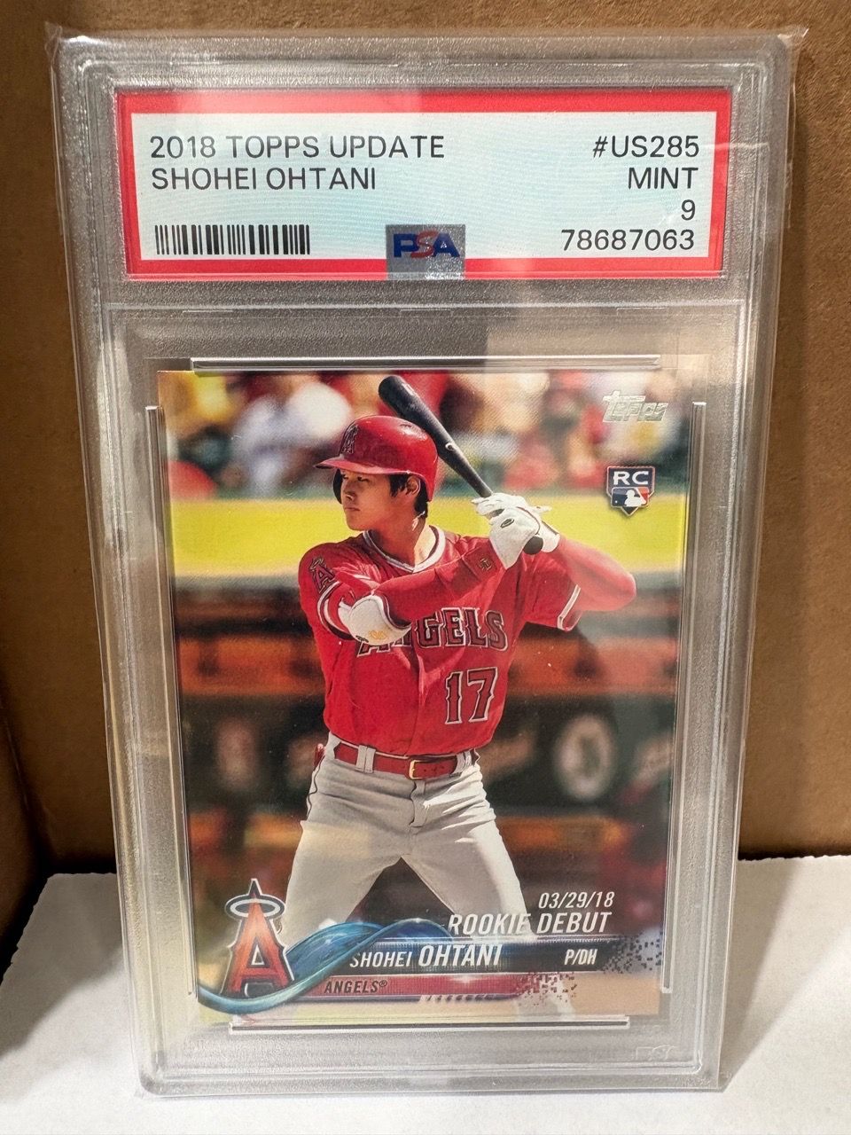 Topps 2018 Update Series Shohei Ohtani Angels #US285 RC Rookie for Sale ...