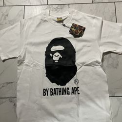 White Bape T Shirt Size Large 