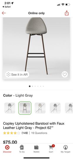 Copley Upholstered Barstool with Faux Leather - Project 62™