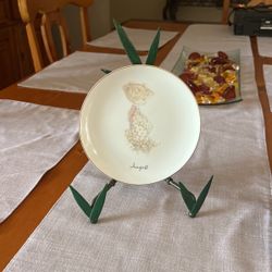 Precious moment plate with stand