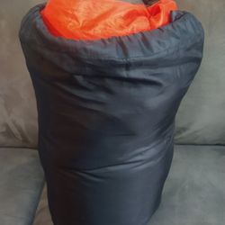 Orange and Gray Sleeping Bag
