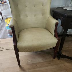 Antique White Vinyl Chair