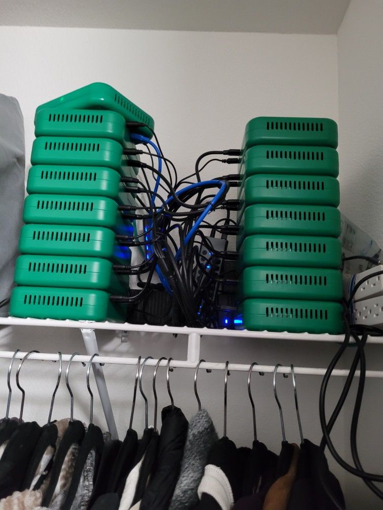 Mining boxes, raspberry pies. XCH Coins