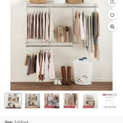 Rubbermaid Configurations White 3-6 foot Closet Kit